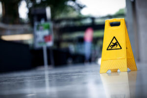 slip and fall, wet floor sign