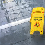 wet floor sign slip and fall