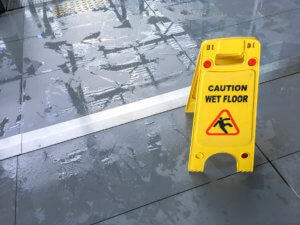 wet floor sign slip and fall